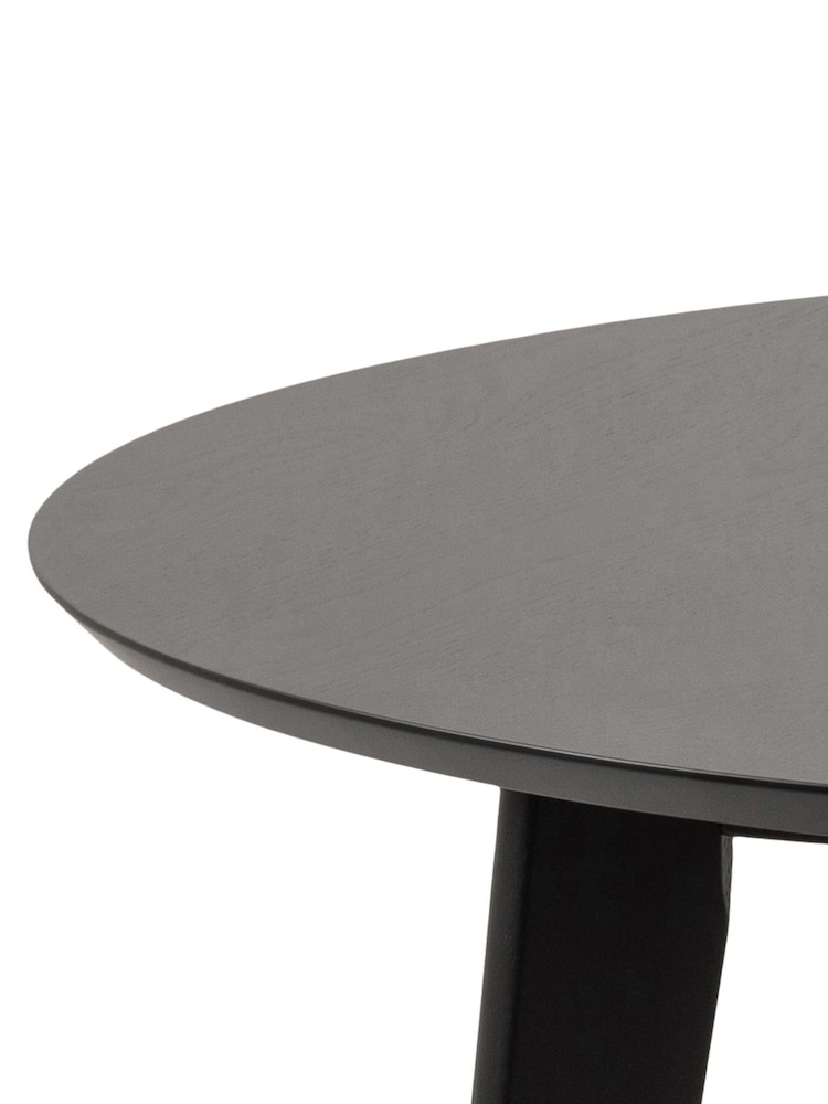 Actona Black Roxby 4 Seater Compact Round Dining Table - Image 6 of 6