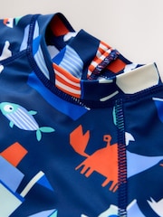 Navy Nautical Sunsafe All-In-One Swimsuit (3mths-7yrs) - Image 7 of 8