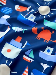 Navy Nautical Sunsafe All-In-One Swimsuit (3mths-7yrs) - Image 8 of 8