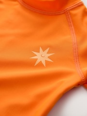 Orange Short Sleeve Sunsafe Rash Vest and Swim Shorts Set (3mths-7yrs) - Image 8 of 9