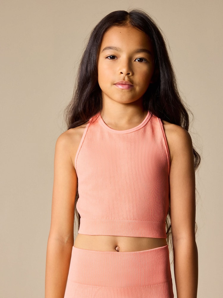 برتقالي مرجاني - رداء علوي رياضي قصير (5-16سنة) - صورة 1 من 7