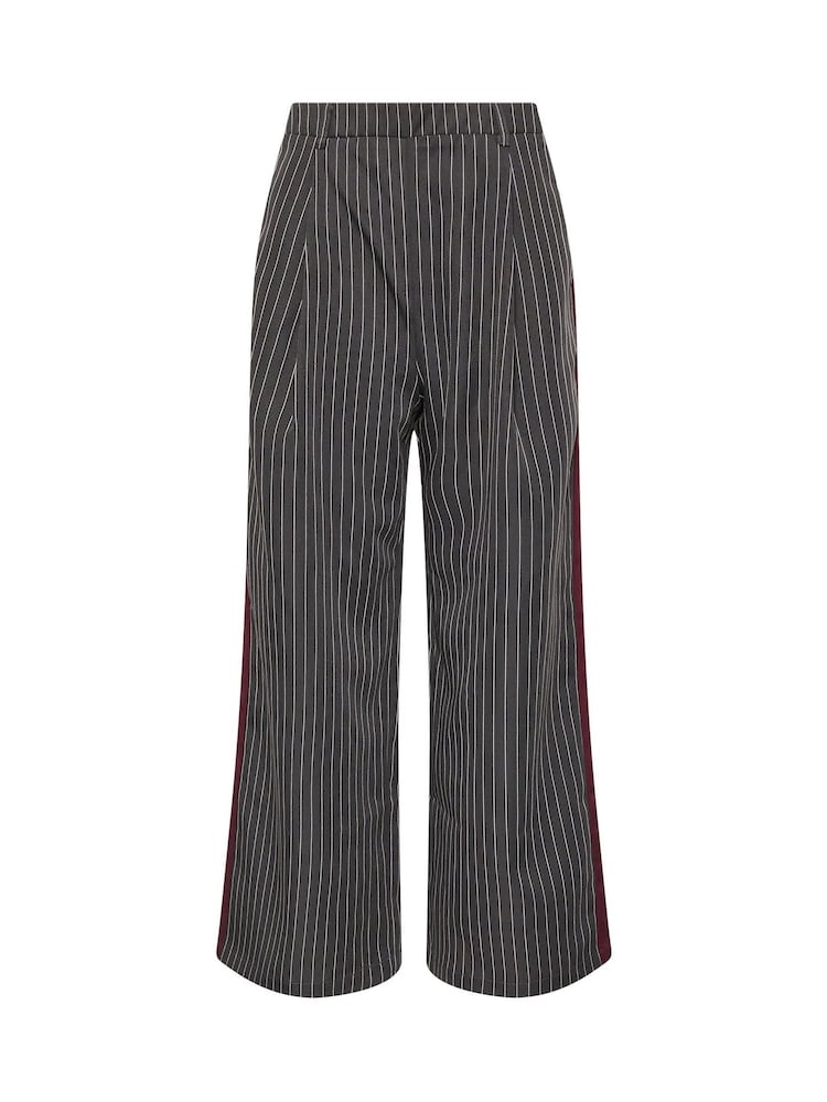 PixieGirl Petite Grey Boxer Pin Sidestripe Trousers - Image 5 of 5