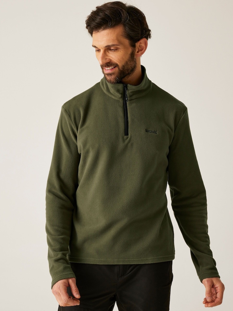 Regatta Light Green Mens Thompson Lightweight Half Zip Fleece - Image 1 of 7