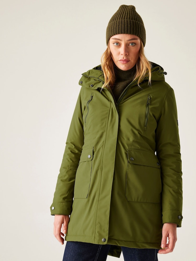 Regatta Green Valenta Isotex Stretch 15000 Heavyweight Waterproof Jacket - Image 1 of 7 Regatta Green Valenta Isotex Stretch 15000 Heavyweight Waterproof Jacket - Image 1 of 7