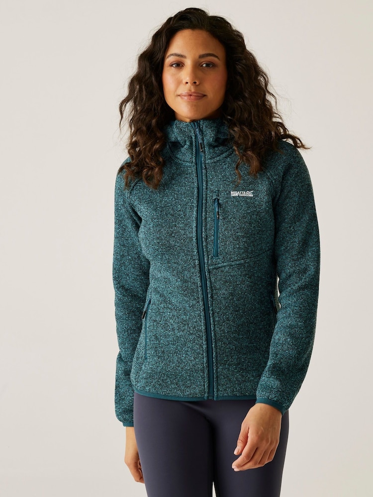 Regatta Blue Womens Hooded Newhill Fleece - Image 2 of 7