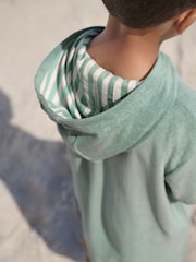 সেজ গ্রিন - টাওয়েলিং জিপ থ্রু কভার-আপ (3মাস-7বছর) - 9এর মধ্যে 4 ছবি