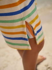 মাল্টি Stripe - টাওয়েলিং জিপ থ্রু কভার-আপ (3মাস-7বছর) - 5এর মধ্যে 5 ছবি