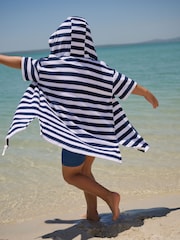 নেভি Stripe - টাওয়েলিং জিপ থ্রু কভার-আপ (3মাস-7বছর) - 8এর মধ্যে 4 ছবি