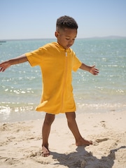 Orange - টাওয়েলিং জিপ থ্রু কভার-আপ (3মাস-7বছর) - 8এর মধ্যে 1 ছবি