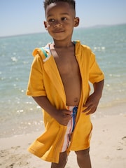 Orange - টাওয়েলিং জিপ থ্রু কভার-আপ (3মাস-7বছর) - 8এর মধ্যে 2 ছবি