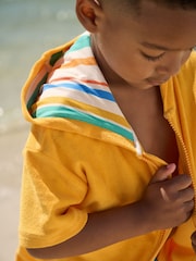 Orange - টাওয়েলিং জিপ থ্রু কভার-আপ (3মাস-7বছর) - 8এর মধ্যে 4 ছবি