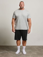 črna - BadRhino Big & Tall Jersey Lounge Shorts - Slika 2 iz 5