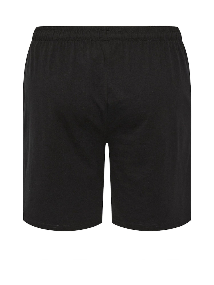 črna - BadRhino Big & Tall Jersey Lounge Shorts - Slika 5 iz 5