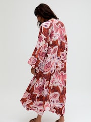 Raffya Pink Amelia Edge To Edge Embellished Kimono - Image 2 of 5