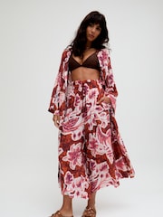 Raffya Pink Amelia Edge To Edge Embellished Kimono - Image 5 of 5