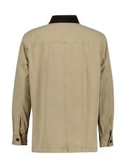 GANT Brown Cord Collar Worker Overshirt - Image 4 of 4
