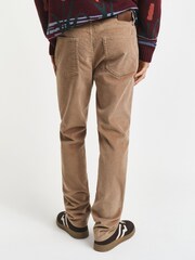 GANT Brown Cord Regular Fit Cotton Stretch Jeans - Image 2 of 2