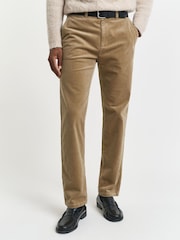 GANT Brown Regular Fit Cord Chino Trousers - Image 2 of 6