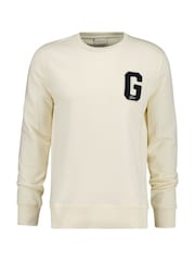 GANT Cream Preppy G Logo Sweatshirt - Image 4 of 5