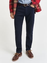 GANT Blue Regular Fit Soft Twill Stretch Cotton Jeans - Image 1 of 5