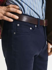 GANT Blue Regular Fit Soft Twill Stretch Cotton Jeans - Image 4 of 5