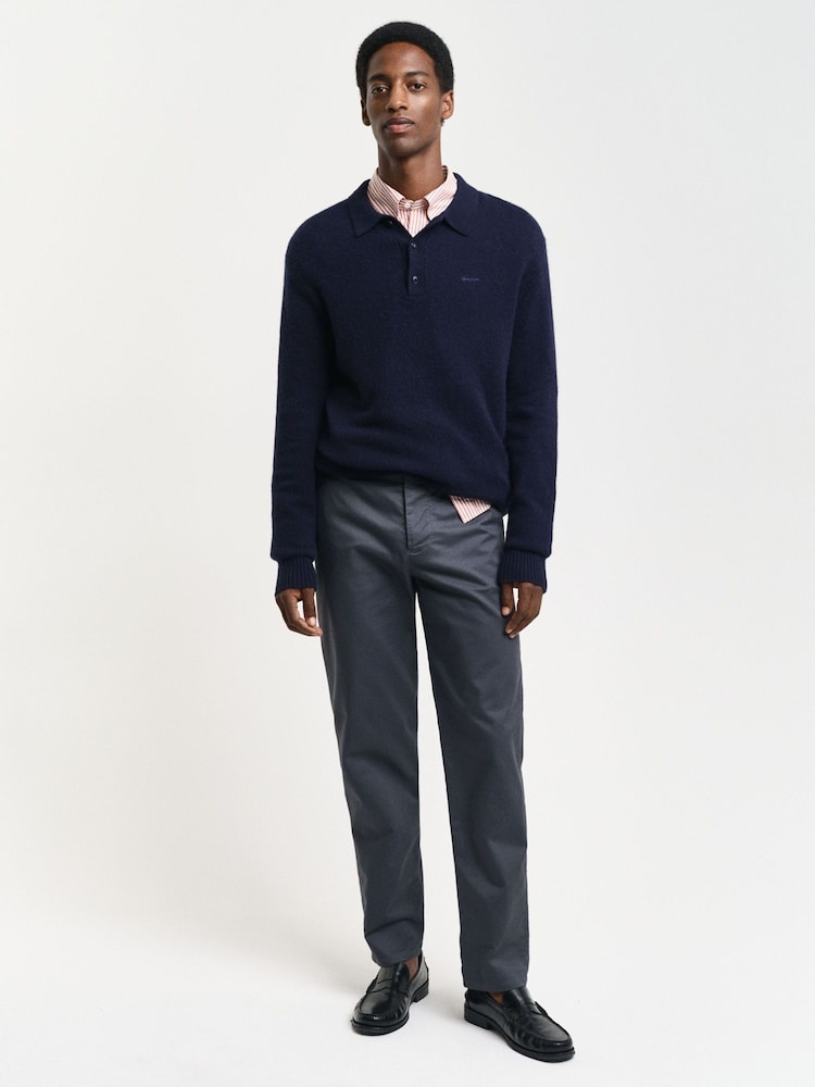 Gris - GANT Regular Fit Chino Trousers - Imagen 2 de 6