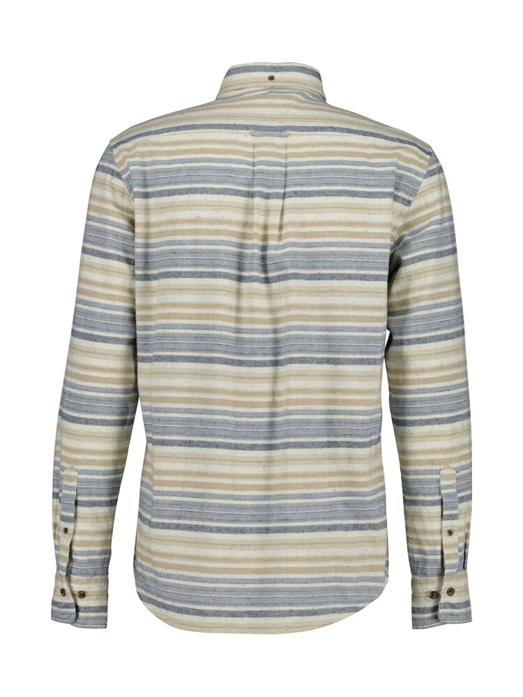 GANT Blue Flannel Neppy Stripe Shirt - Image 6 of 6