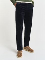 GANT Blue Regular Fit Cord Chino Trousers - Image 1 of 5