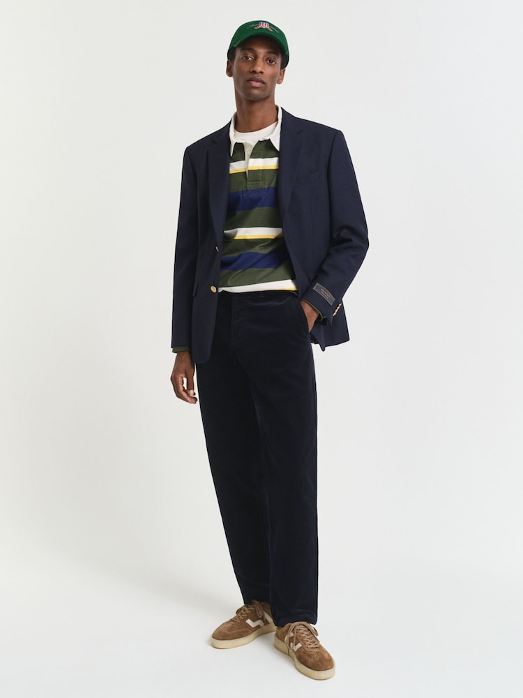 GANT Blue Regular Fit Cord Chino Trousers - Image 5 of 5