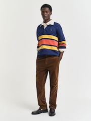GANT Blue Colourblock Heavy Rugger Sweatshirt - Image 4 of 6