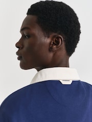 GANT Blue Colourblock Heavy Rugger Sweatshirt - Image 5 of 6