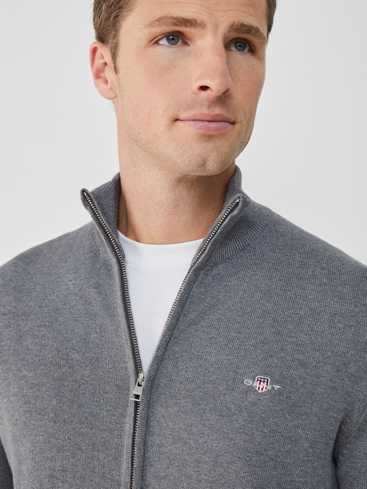 GANT Casual Cotton Zip Through Cardigan - Imagen 5 de 5