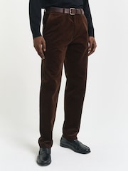 GANT Light Brown Regular Fit Cord Chino Trousers - Image 3 of 6