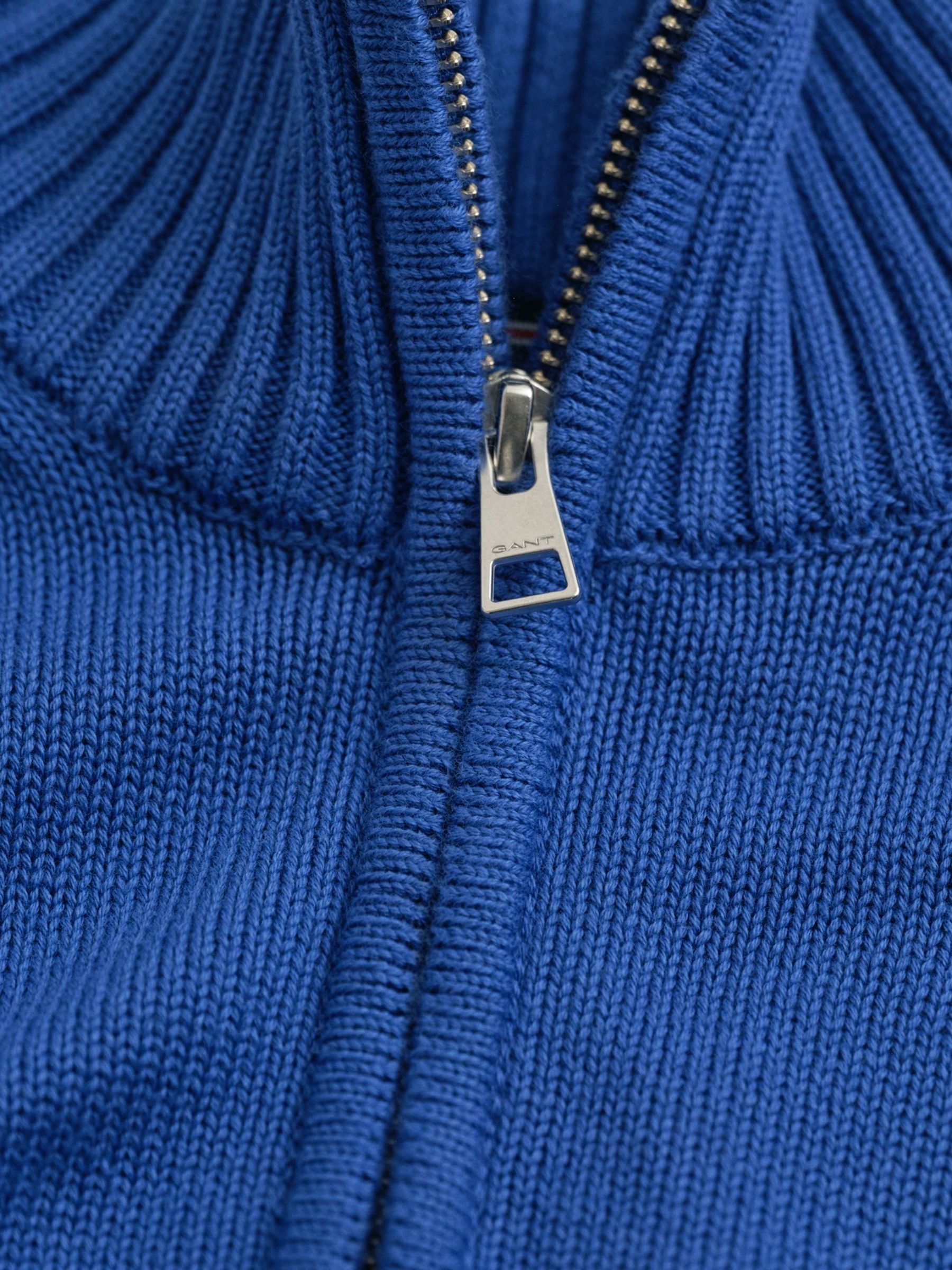GANT Men's Long Sleeve Quarter Zip Jumper – Regular Fit Cotton, High Neck (New With Tags)