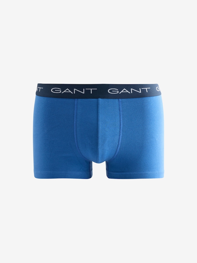 GANT Blue Stretch Cotton Boxers 5 Pack - Image 6 of 6