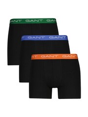 GANT Black Stretch Cotton Boxers Trunks 3 Pack - Image 1 of 1