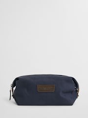 GANT Blue Waxed Cotton Wash Bag - Image 1 of 4