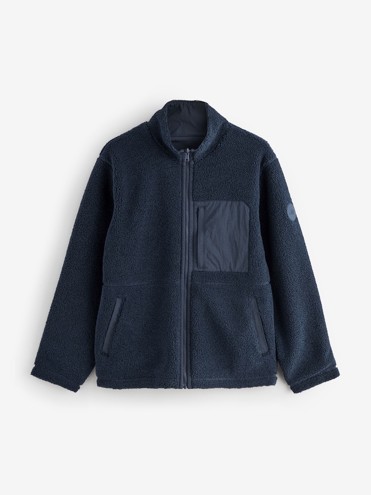 GANT Blue Reversible Zip Through Fleece - Image 1 of 1