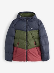GANT Blue Active Cloud Colour Blocked Puffer Jacket - Image 1 of 1