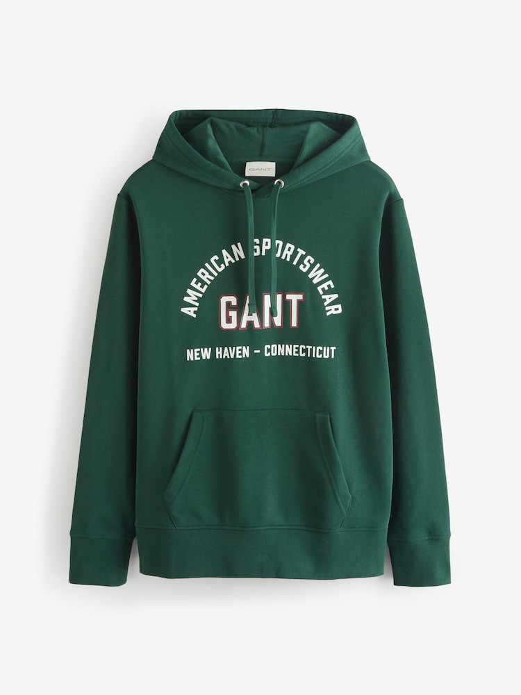 GANT Green Graphic Logo Hoodie - Image 1 of 1