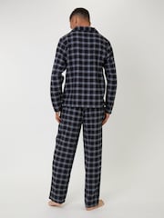Loungeable Black Long Sleeved Top And Traditonal Trousers Pyjamas Set - Image 2 of 6