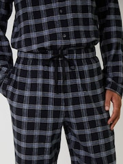 Loungeable Black Long Sleeved Top And Traditonal Trousers Pyjamas Set - Image 5 of 6
