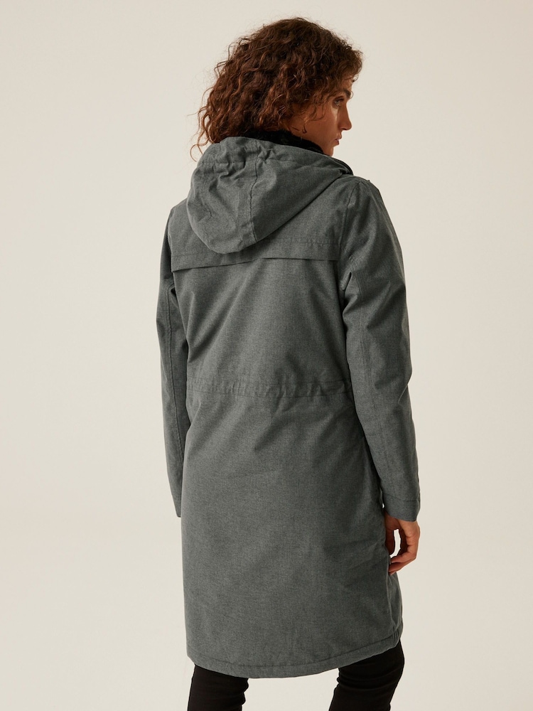 Regatta Grey Womens Romine II Waterproof Parka Jacket - Image 2 of 9 Regatta Grey Womens Romine II Waterproof Parka Jacket - Image 2 of 9