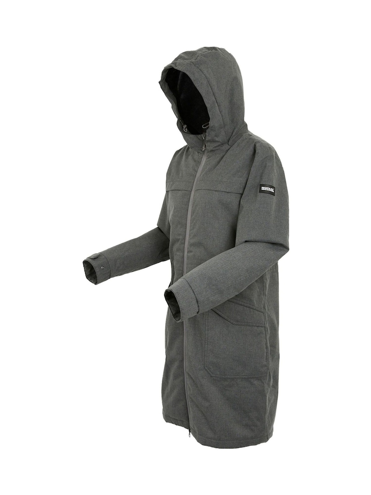 Regatta Grey Womens Romine II Waterproof Parka Jacket - Image 9 of 9