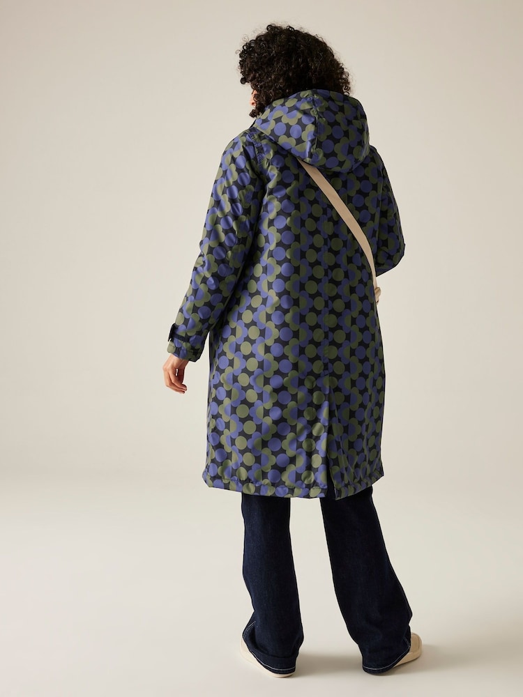 Regatta Blue Orla Long Length Waterproof Jacket - Image 2 of 9