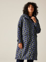 Regatta Blue Orla Long Length Waterproof Jacket - Image 4 of 9