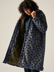 Regatta Blue Orla Long Length Waterproof Jacket - Image 5 of 9