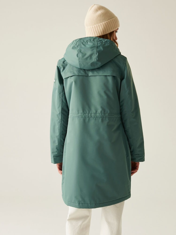 Regatta Green Womens Romine II Waterproof Parka Jacket - Image 2 of 9 Regatta Green Womens Romine II Waterproof Parka Jacket - Image 2 of 9