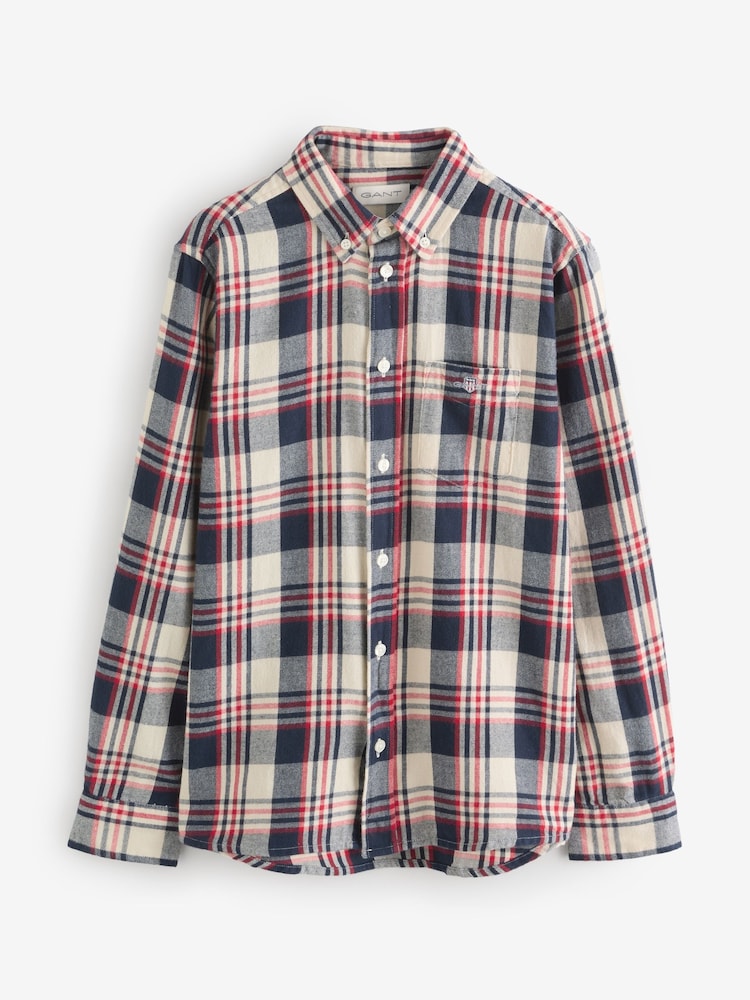 GANT Red Kids Check Flannel Shirt - Image 1 of 1