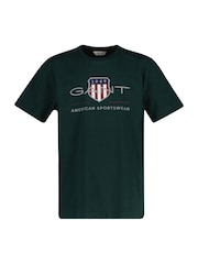 GANT Green Kids Archive Shield Logo T-Shirt - Image 1 of 3